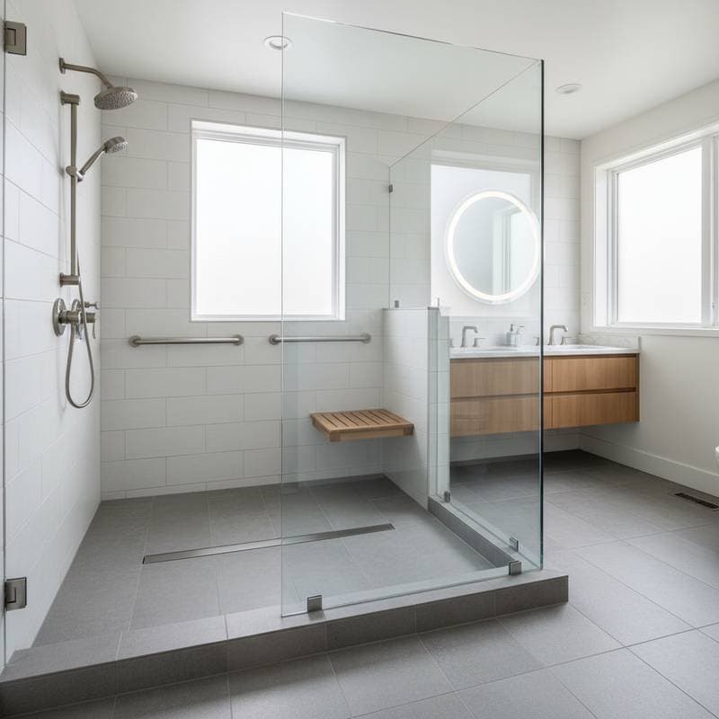 Zero-Threshold Showers Remove Tripping Hazards for Aging