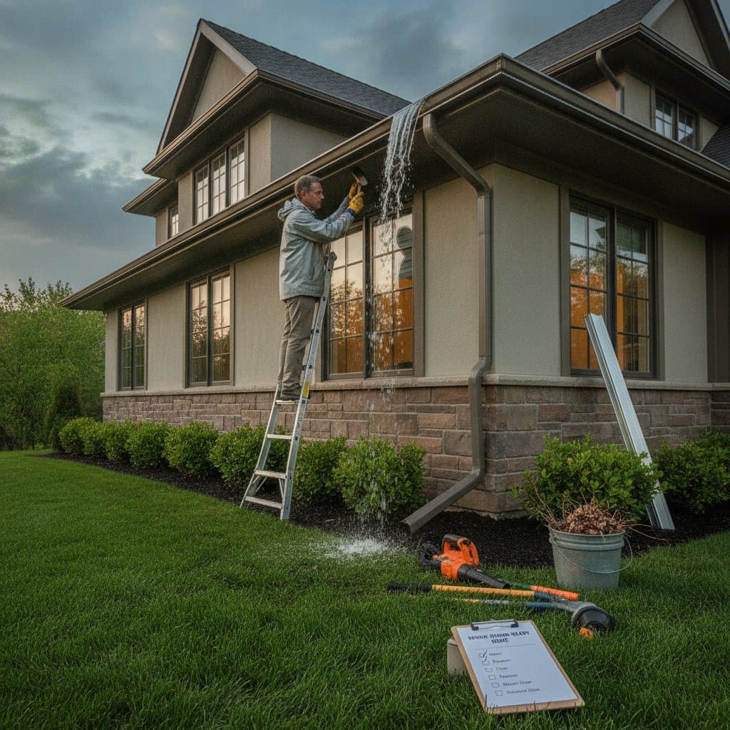 Featured image for Spring Gutter Care Prevents Foundation Damage