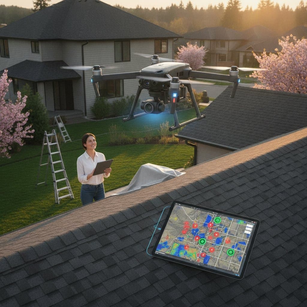 Featured image for AI Drones Replace Ladders for Safer Spring Roof Checks