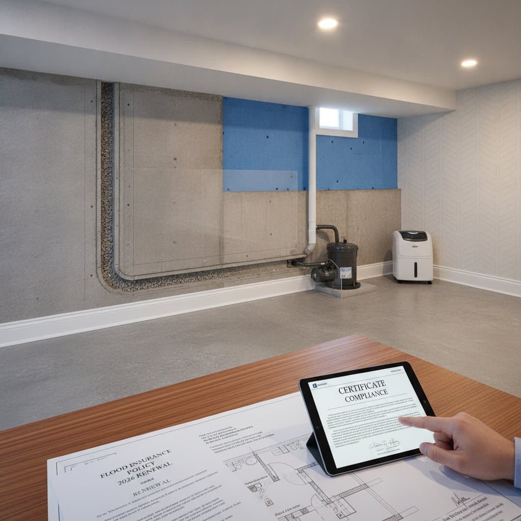 Featured image for Why Flood Insurers Now Demand Basement Waterproofing